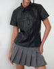 Immagine di Mulan Camicia a maniche corte in PU Nero