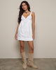 Immagine di Melda Tea Mini Dress in Popeline Bianco