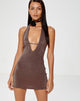 Immagine di Savilla Mini Dress Halterneck in Peppercorn