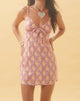 Immagine di Cecan Mini Abito in Bohemian Batik Maroon Peach