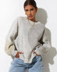 immagine di Namari Jumper in Abstract Splodge Beige, Purple e Olive