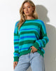 immagine di Namari Jumper in Filato Fluffy Turchese