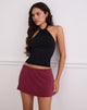 Immagine di Namya Mini Skort in Cupro Borgogna