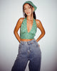 Immagine di Nanda Crop Top in verde Paisley Fun