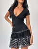 Immagine di Navya Wrap Mini Dress in Basic Polka Nero