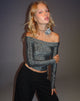 Immagine di Naysila Bardot Top in Black Shimmer