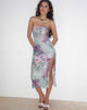 Immagine di Nehwa Bandeau Mesh Midi Dress in Abstract Scrapbook