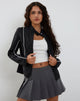 Immagine di Nila Zip Up Biker Jacket in Nylon nero