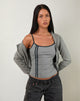 Immagine di Nilaso Vest Top in grigio con legatura Tapshoe