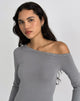 Immagine di Noraba Top monospalla grigio con occhielli