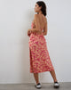 Immagine di Nosita Midi Dress in fiore scuro selvaggio Cantalupo