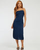 Immagine di Nosita Midi Dress in Satin Cheetah Navy