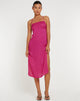 Immagine di Nosita Midi Dress in raso rosa zebrato
