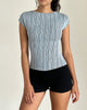 Immagine di Nova Top in Jersey blu e nero a righe