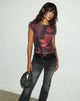 Immagine di Nova Top in Digi Flower Red