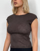 Immagine di Nova Top in maglia jacquard marrone