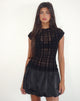 Immagine di Nova Top in tonal check flock nero