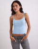 Immagine di Ziva Knit Cami Vest Top in blu