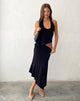 Immagine di Oceane Top a collo alto in nero con struttura a crochet