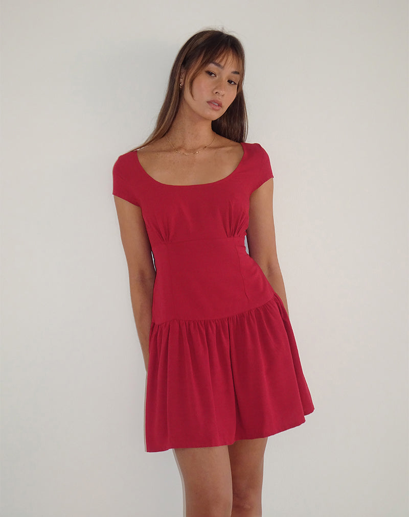 Mini abito Ohayo in rosso Adrenalina