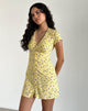 Immagine di Omoni Mini Abito in Fiore Selvatico Lemon Drop