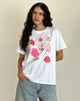 Immagine della t-shirt basic oversize in bianco Cuties