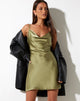 Immagine di Paiva Slip Dress in raso oliva