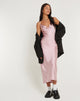 immagine di Palasha Midi Dress in raso rosa scuro