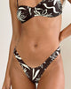 Immagine di Farida Bikini Bottom in Marrone e Avorio Doodle Swirl