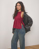 Immagine di Palsi Tie Side Top in borgogna