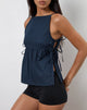 Immagine di Palsi Tie Side Vest Top in Navy