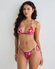 Immagine di Lentra Bikini Bottom in Zebra Red con perline