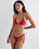 Immagine di Lentra Bikini Bottoms in rosso con borchie