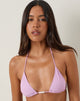 Immagine del top bikini Pami in lilla con perline