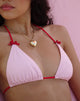 Immagine di Pami Bikini Top in Sakura Shimmer con cinturino e fiocco rosso