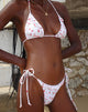 Immagine di Lentra Bikini Bottom in Red Floral Beige Gingham con Ruffle