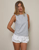 Immagine di Pasila Top in Mini Gingham blu e grigio