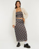 immagine di LASSIE SKIRT GREEN BLURRED CHECK DARK OLIVE