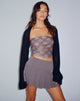immagine di PEGGY TOP GREEN BLURRED CHECK DARK OLIVE