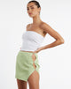 Immagine di MOTEL X JACQUIE Piri Mini Gonna in maglia a coste Lime pastello