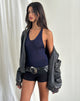 Immagine di Priscila Halter Top in maglia trasparente Navy