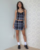 immagine di Mela Mini Skirt a quadri in bianco e nero