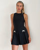 immagine di Radeta Mini Dress nero con fiocchi avorio