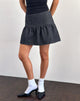 Immagine di Raffita Mini Gonna in Denim Nero Chambray