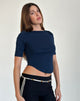 Immagine di Ralda Curved Jersey Tee in Navy