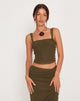 Immagine di Raline Gilet Top in Mesh Dark Olive