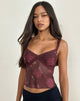 Immagine di Rasa Cami Top in Blooming Rose Borgogna