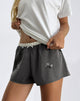Immagine di Rata Shorts in Charcoal con ricamo floreale