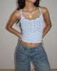 Immagine di Reagan Pointelle Knit Cami Top in blu baby