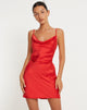 Immagine di Paiva Slip Dress in raso rosso